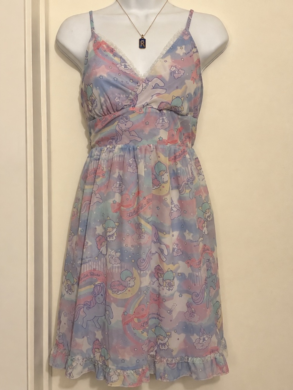 Rare JapanLA x Sanrio Little Twin Stars Babydoll Dress Size M